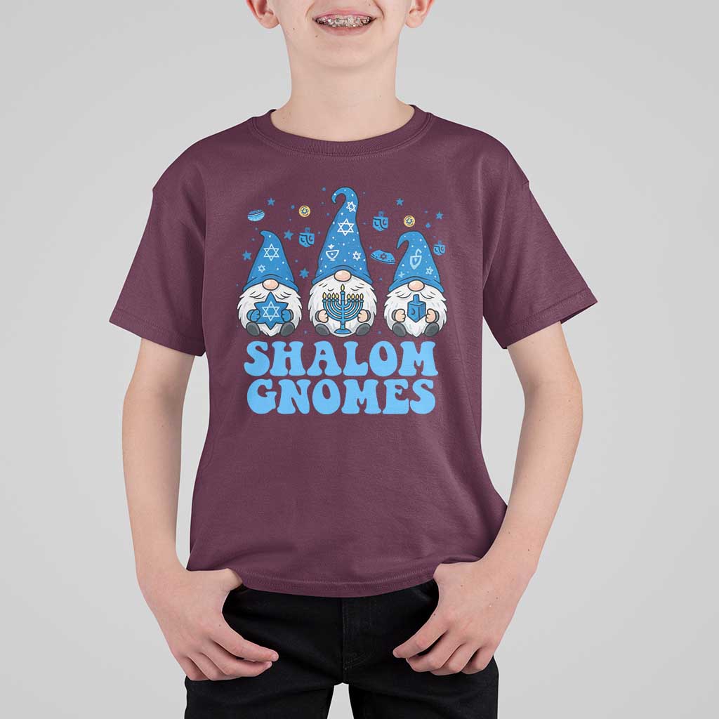 Happy Hanukkah T Shirt For Kid Retro Groovy Eight Nights Lights - Wonder Print Shop