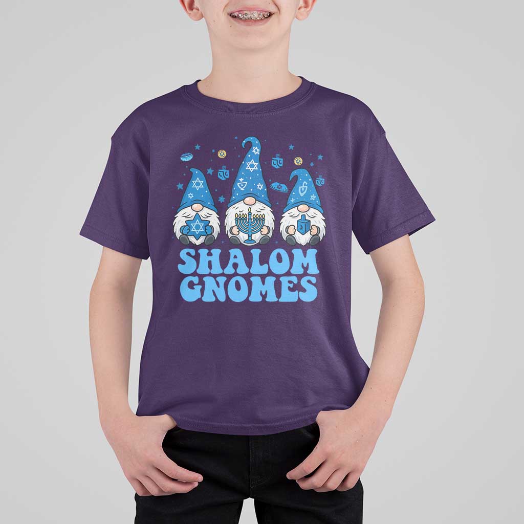 Happy Hanukkah T Shirt For Kid Retro Groovy Eight Nights Lights - Wonder Print Shop
