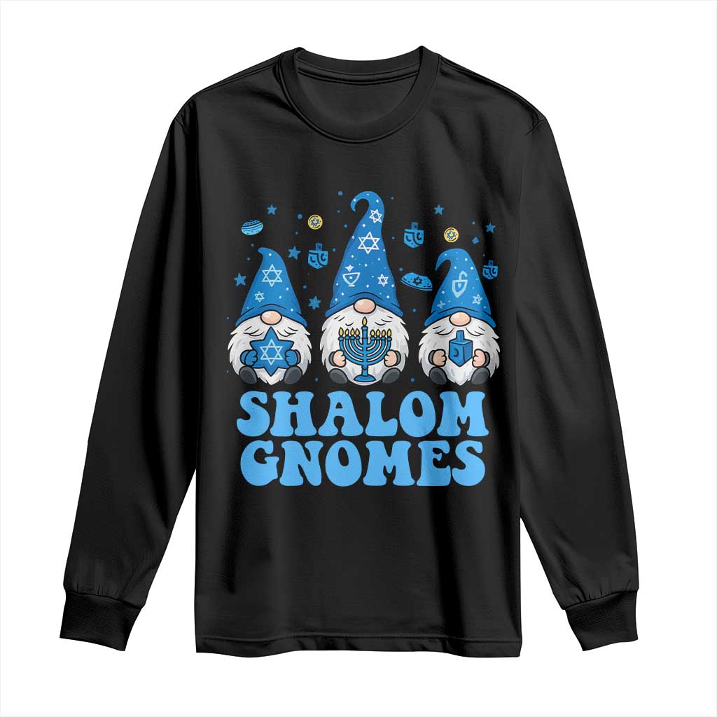 Happy Hanukkah Long Sleeve Shirt Retro Groovy Eight Nights Lights - Wonder Print Shop