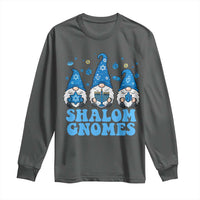 Happy Hanukkah Long Sleeve Shirt Retro Groovy Eight Nights Lights - Wonder Print Shop