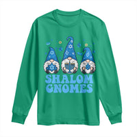 Happy Hanukkah Long Sleeve Shirt Retro Groovy Eight Nights Lights - Wonder Print Shop