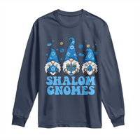 Happy Hanukkah Long Sleeve Shirt Retro Groovy Eight Nights Lights - Wonder Print Shop