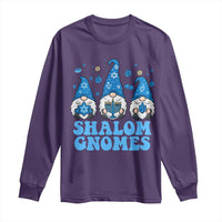Happy Hanukkah Long Sleeve Shirt Retro Groovy Eight Nights Lights - Wonder Print Shop