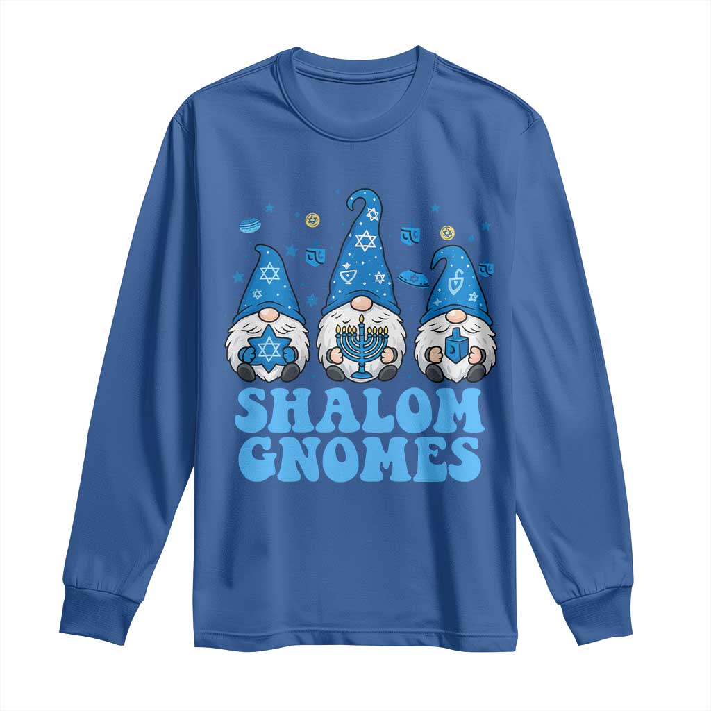 Happy Hanukkah Long Sleeve Shirt Retro Groovy Eight Nights Lights - Wonder Print Shop