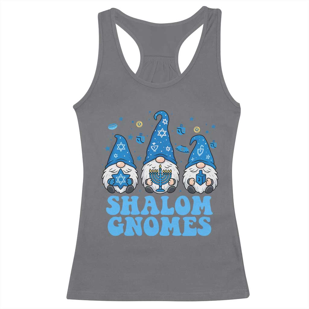 Happy Hanukkah Racerback Tank Top Retro Groovy Eight Nights Lights - Wonder Print Shop