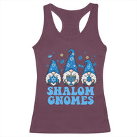 Happy Hanukkah Racerback Tank Top Retro Groovy Eight Nights Lights - Wonder Print Shop