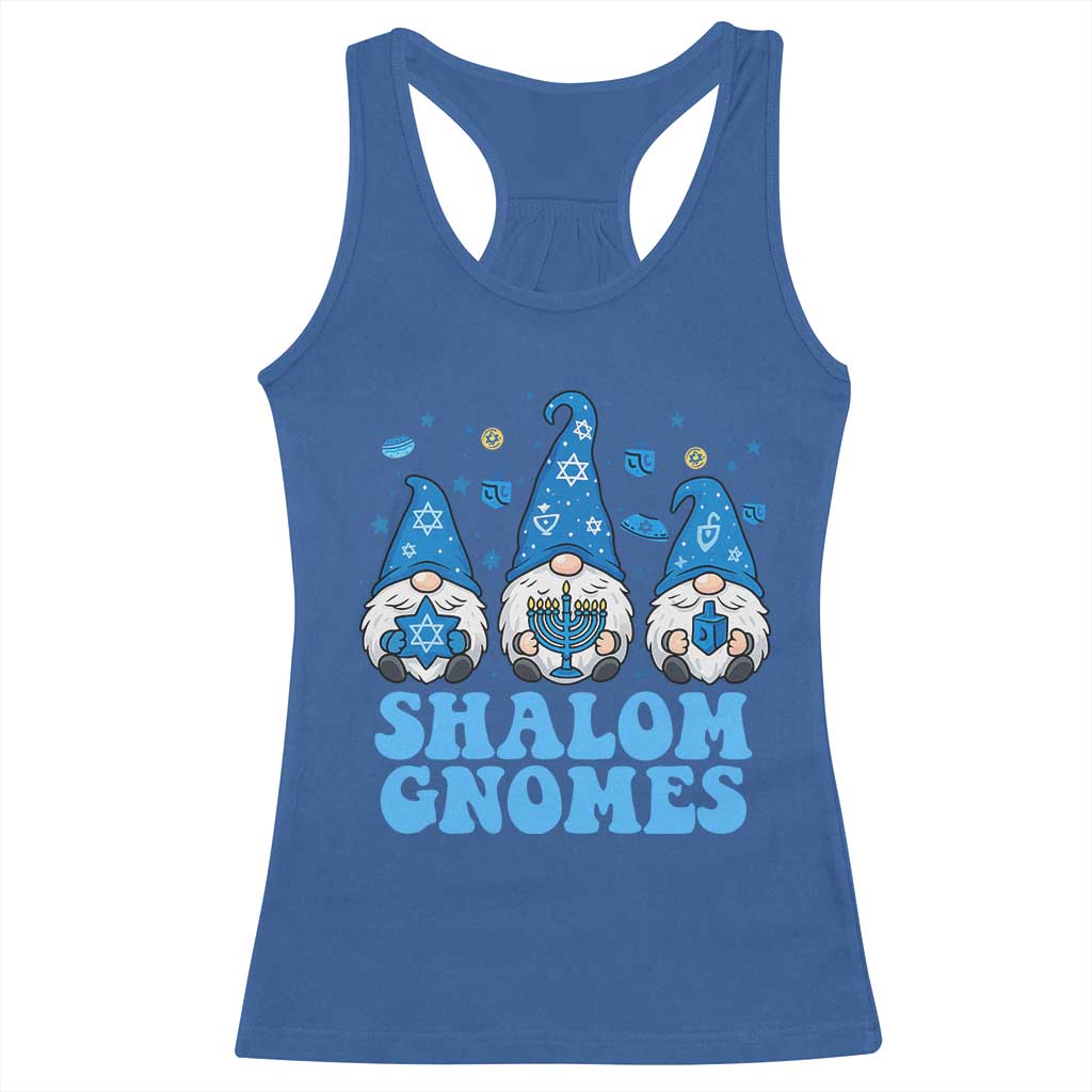 Happy Hanukkah Racerback Tank Top Retro Groovy Eight Nights Lights - Wonder Print Shop