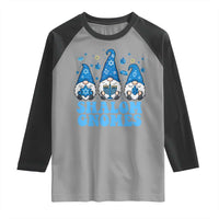 Happy Hanukkah Raglan Shirt Retro Groovy Eight Nights Lights - Wonder Print Shop