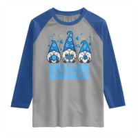 Happy Hanukkah Raglan Shirt Retro Groovy Eight Nights Lights - Wonder Print Shop