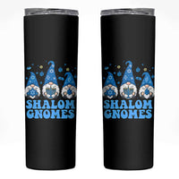 Happy Hanukkah Skinny Tumbler Retro Groovy Eight Nights Lights - Wonder Print Shop