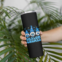 Happy Hanukkah Skinny Tumbler Retro Groovy Eight Nights Lights - Wonder Print Shop