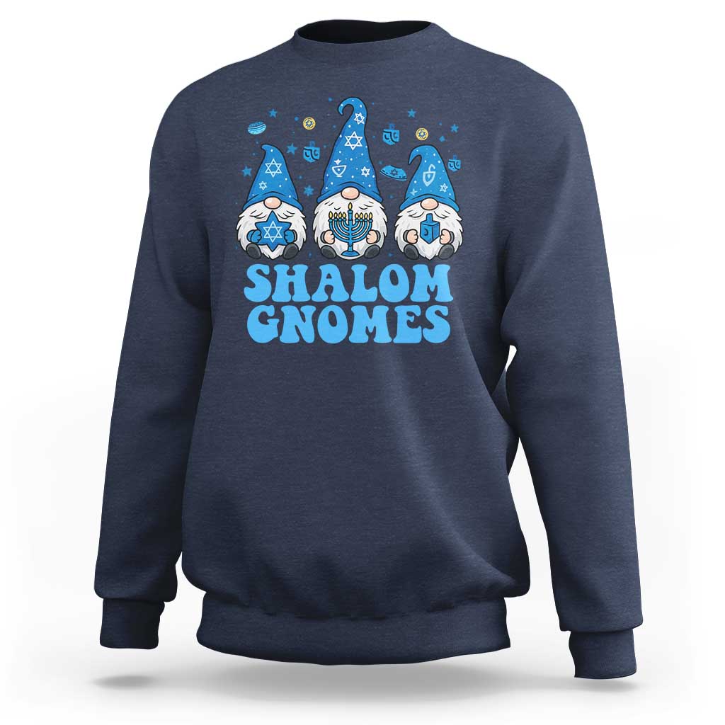 Happy Hanukkah Sweatshirt Retro Groovy Eight Nights Lights - Wonder Print Shop