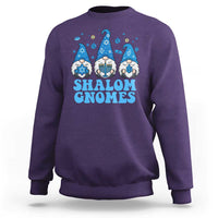 Happy Hanukkah Sweatshirt Retro Groovy Eight Nights Lights - Wonder Print Shop