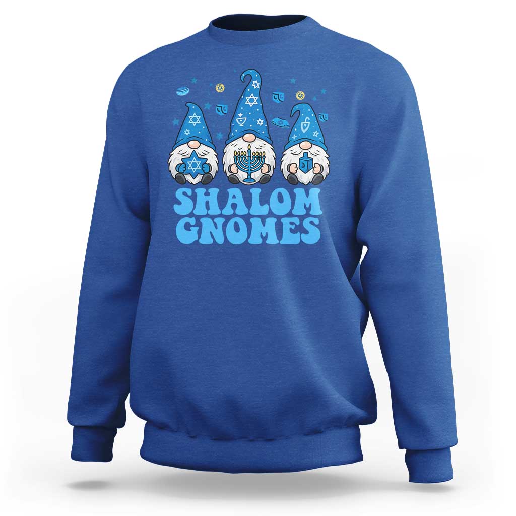 Happy Hanukkah Sweatshirt Retro Groovy Eight Nights Lights - Wonder Print Shop