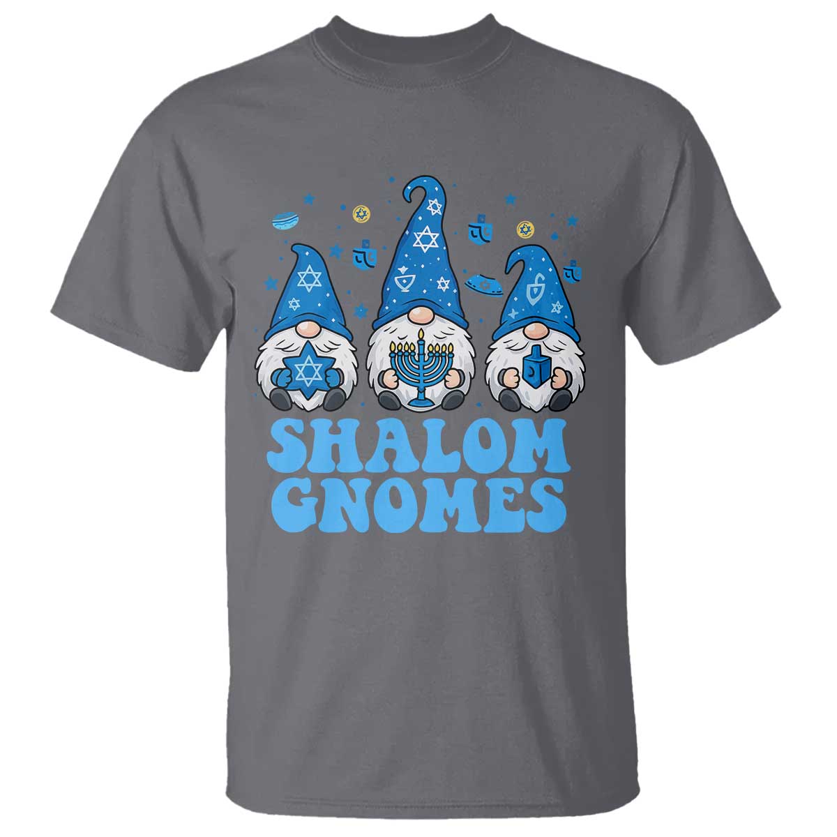 Happy Hanukkah T Shirt Retro Groovy Eight Nights Lights - Wonder Print Shop