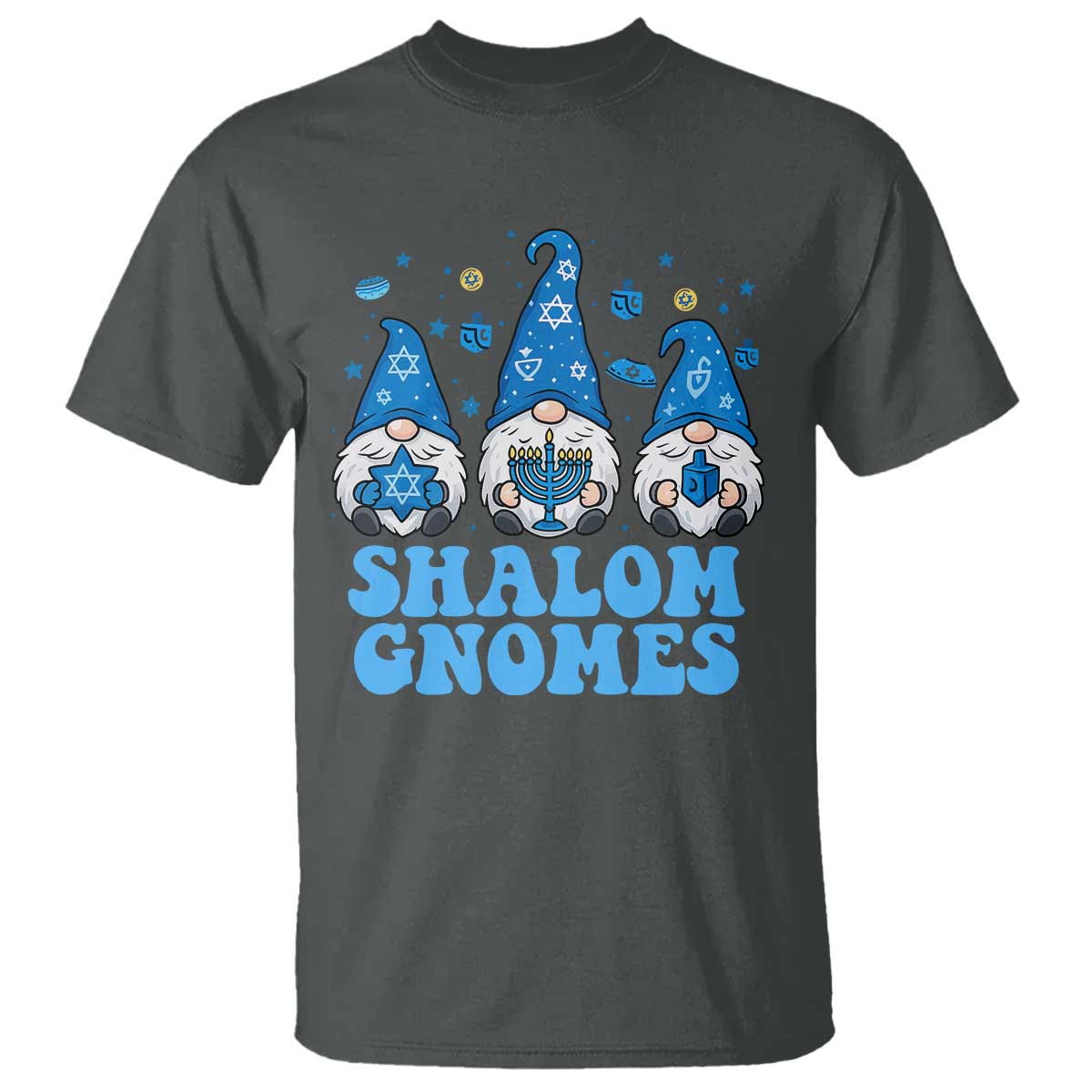 Happy Hanukkah T Shirt Retro Groovy Eight Nights Lights - Wonder Print Shop