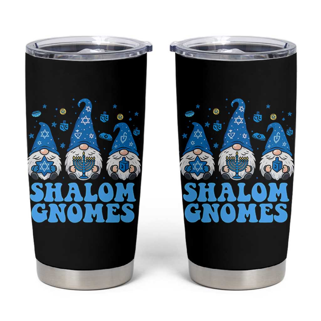 Happy Hanukkah Tumbler Cup Retro Groovy Eight Nights Lights - Wonder Print Shop