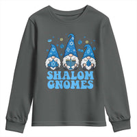 Happy Hanukkah Youth Sweatshirt Retro Groovy Eight Nights Lights - Wonder Print Shop