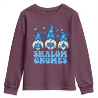 Happy Hanukkah Youth Sweatshirt Retro Groovy Eight Nights Lights - Wonder Print Shop