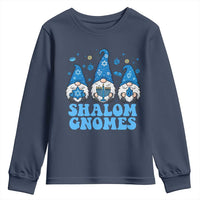 Happy Hanukkah Youth Sweatshirt Retro Groovy Eight Nights Lights - Wonder Print Shop