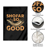 Shofar So Good Garden Flag Funny Rosh Hashanah Jewish Holiday Gift - Wonder Print Shop