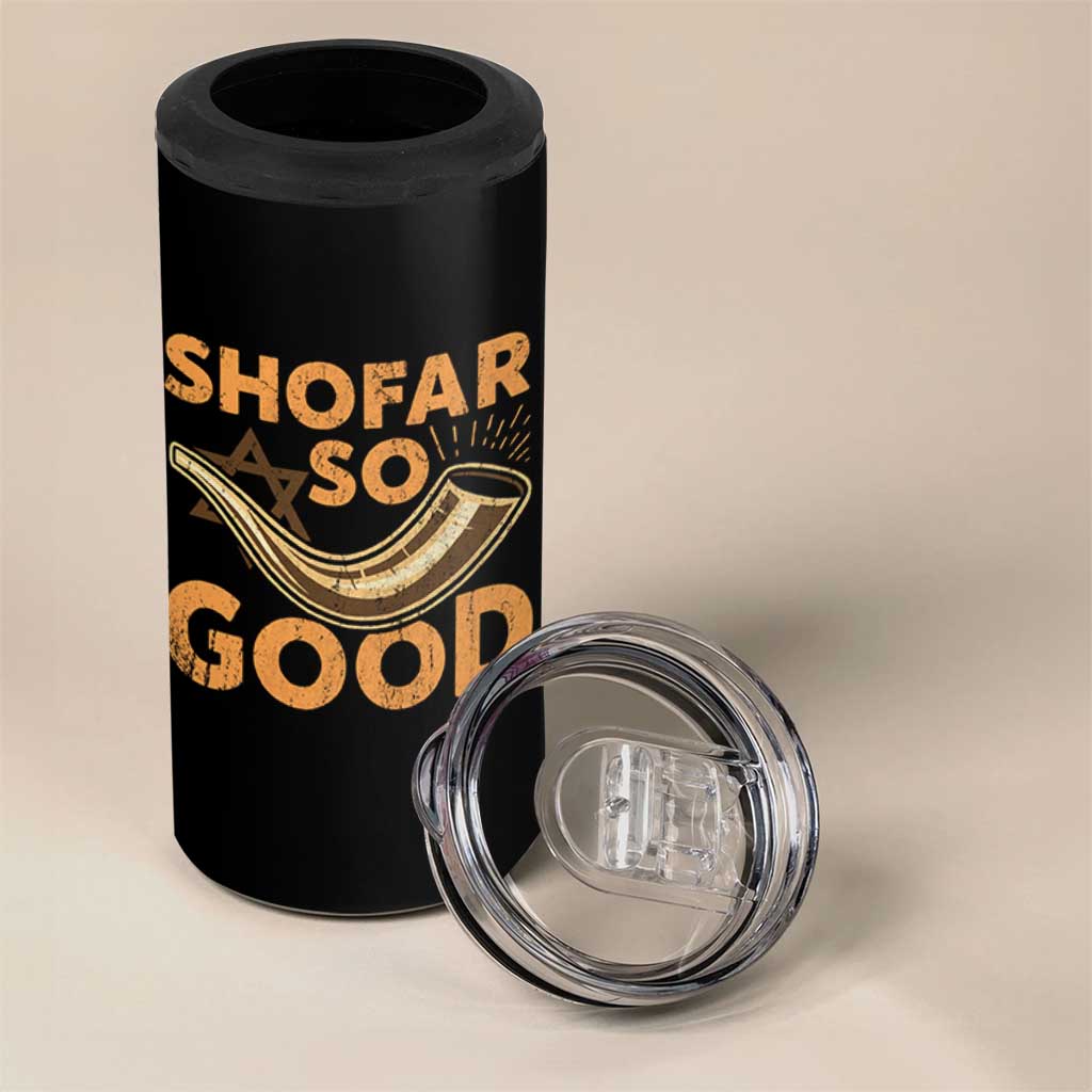 Shofar So Good 4 in 1 Can Cooler Tumbler Funny Rosh Hashanah Jewish Holiday Gift - Wonder Print Shop