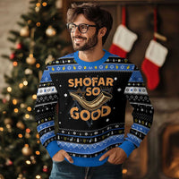 Shofar So Good Hanukkah Ugly Sweater Funny Rosh Hashanah Jewish Holiday Gift - Wonder Print Shop