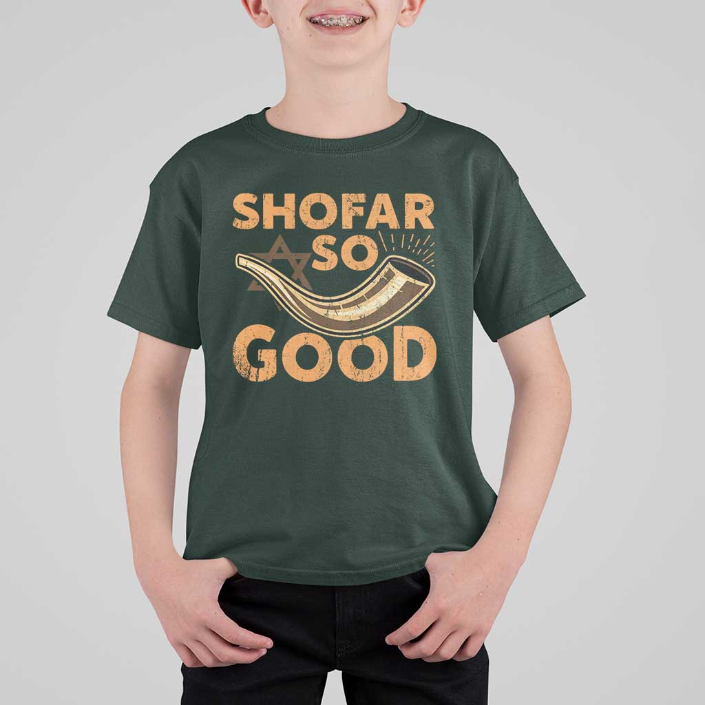 Shofar So Good T Shirt For Kid Funny Rosh Hashanah Jewish Holiday Gift - Wonder Print Shop