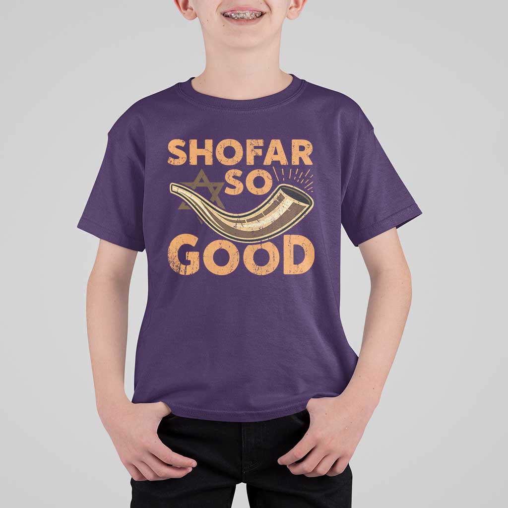 Shofar So Good T Shirt For Kid Funny Rosh Hashanah Jewish Holiday Gift - Wonder Print Shop