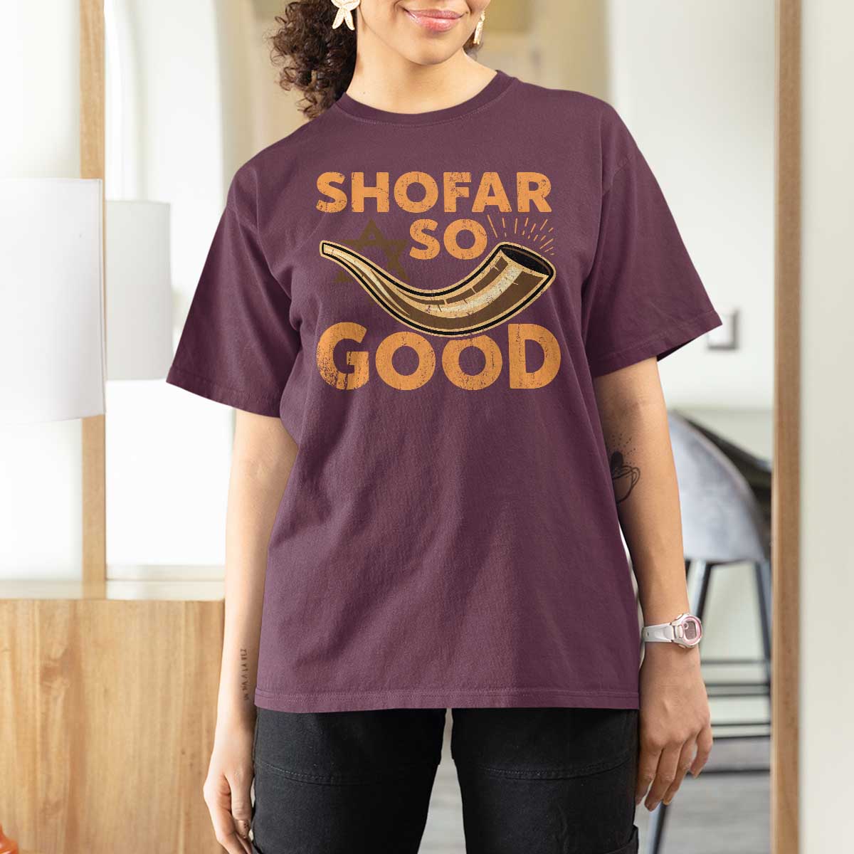 Shofar So Good T Shirt For Women Funny Rosh Hashanah Jewish Holiday Gift - Wonder Print Shop