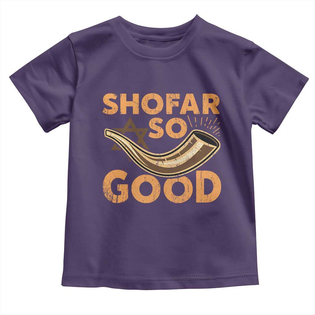 Shofar So Good Toddler T Shirt Funny Rosh Hashanah Jewish Holiday Gift - Wonder Print Shop