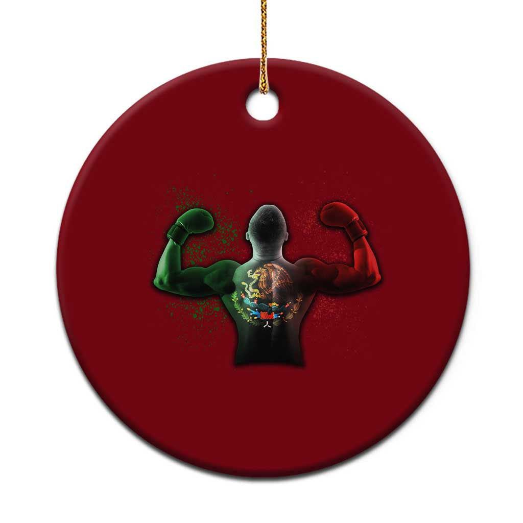 Mexican Boxing Ceramic Ornament Retro Vintage Watercolors Mexico Flag Boxer