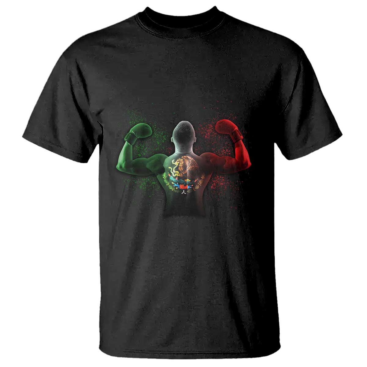 Mexican Boxing T Shirt Retro Vintage Watercolors Mexico Flag Boxer