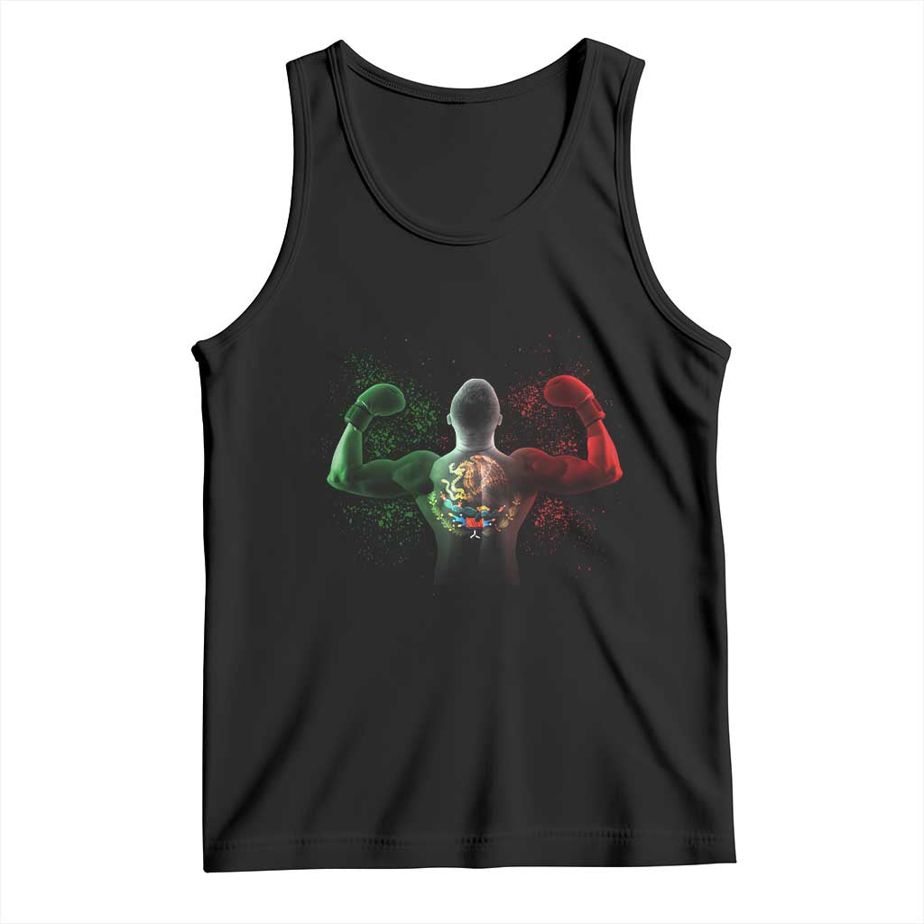 Mexican Boxing Tank Top Retro Vintage Watercolors Mexico Flag Boxer