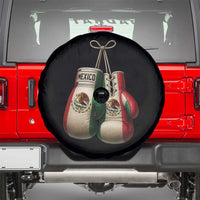 Mexican Boxing Gloves Spare Tire Cover Retro Vintage Mexico Flag Boxer