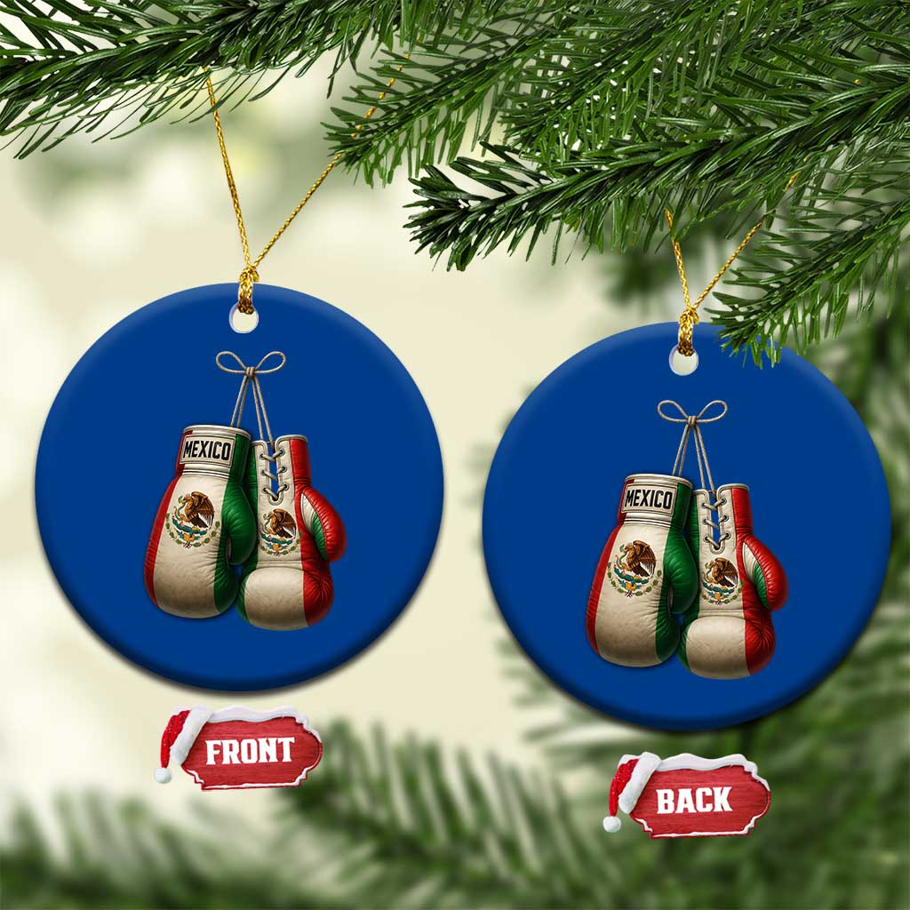 Mexican Boxing Gloves Ceramic Ornament Retro Vintage Mexico Flag Boxer