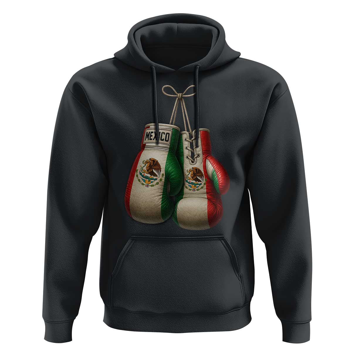 Mexican Boxing Gloves Hoodie Retro Vintage Mexico Flag Boxer