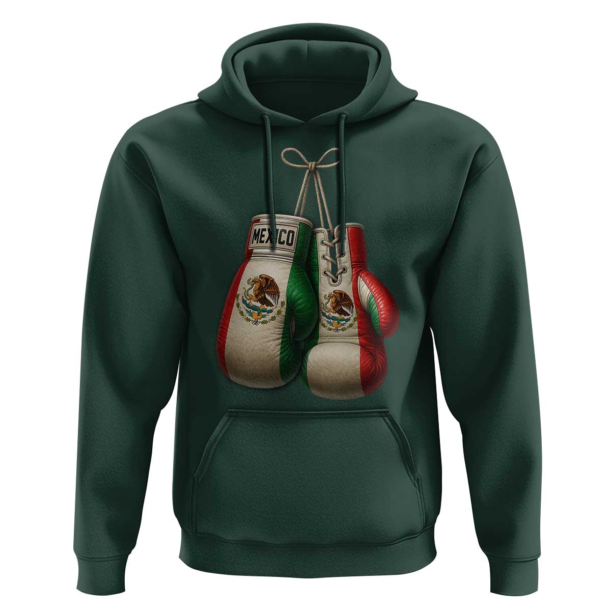 Mexican Boxing Gloves Hoodie Retro Vintage Mexico Flag Boxer