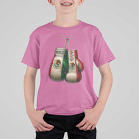 Mexican Boxing Gloves T Shirt For Kid Retro Vintage Mexico Flag Boxer