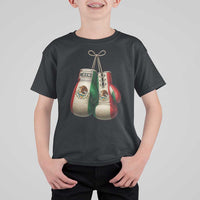 Mexican Boxing Gloves T Shirt For Kid Retro Vintage Mexico Flag Boxer