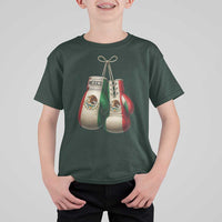 Mexican Boxing Gloves T Shirt For Kid Retro Vintage Mexico Flag Boxer
