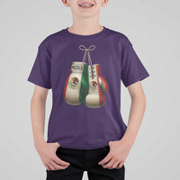 Mexican Boxing Gloves T Shirt For Kid Retro Vintage Mexico Flag Boxer