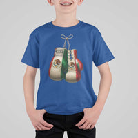 Mexican Boxing Gloves T Shirt For Kid Retro Vintage Mexico Flag Boxer