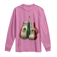 Mexican Boxing Gloves Long Sleeve Shirt Retro Vintage Mexico Flag Boxer