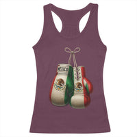 Mexican Boxing Gloves Racerback Tank Top Retro Vintage Mexico Flag Boxer