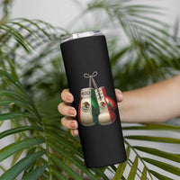 Mexican Boxing Gloves Skinny Tumbler Retro Vintage Mexico Flag Boxer