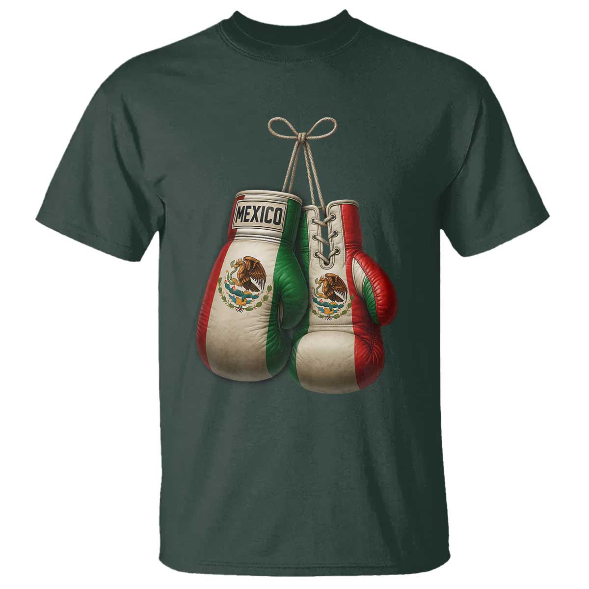 Mexican Boxing Gloves T Shirt Retro Vintage Mexico Flag Boxer