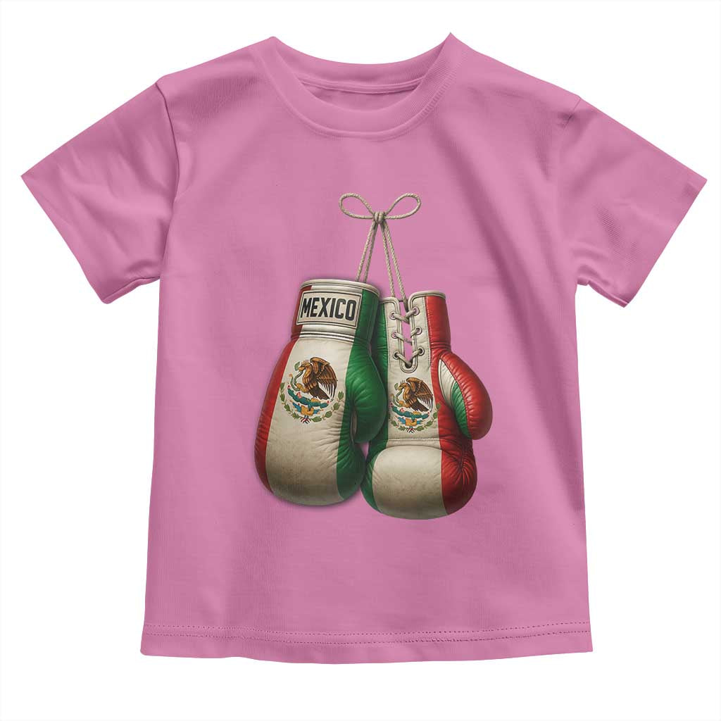 Mexican Boxing Gloves Toddler T Shirt Retro Vintage Mexico Flag Boxer
