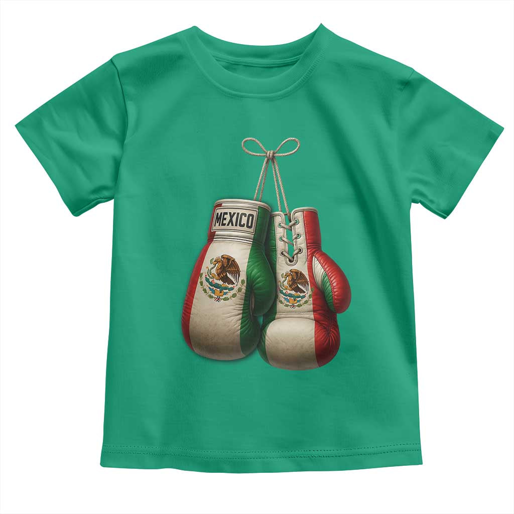 Mexican Boxing Gloves Toddler T Shirt Retro Vintage Mexico Flag Boxer