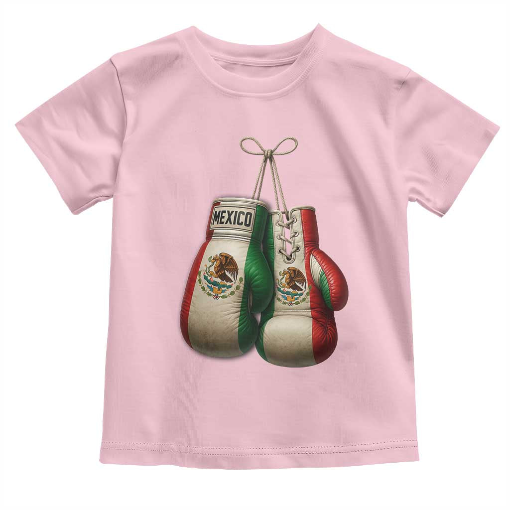 Mexican Boxing Gloves Toddler T Shirt Retro Vintage Mexico Flag Boxer